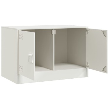 vidaXL Έπιπλο Τηλεόρασης Λευκό 67x39x44cm από Χάλυβα