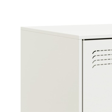 vidaXL Έπιπλο Τηλεόρασης Λευκό 67x39x44cm από Χάλυβα