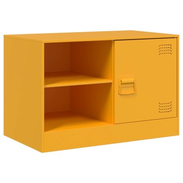 vidaXL Έπιπλο Τηλεόρασης Μουσταρδί Κίτρινο 67x39x44cm από Ατσάλι