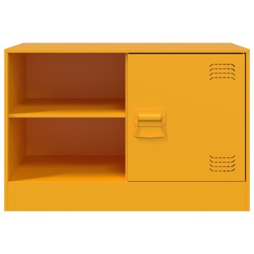 vidaXL Έπιπλο Τηλεόρασης Μουσταρδί Κίτρινο 67x39x44cm από Ατσάλι