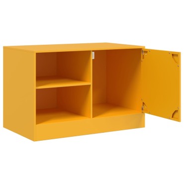 vidaXL Έπιπλο Τηλεόρασης Μουσταρδί Κίτρινο 67x39x44cm από Ατσάλι