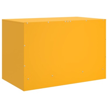 vidaXL Έπιπλο Τηλεόρασης Μουσταρδί Κίτρινο 67x39x44cm από Ατσάλι