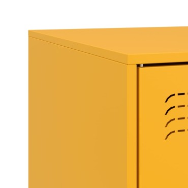 vidaXL Έπιπλο Τηλεόρασης Μουσταρδί Κίτρινο 99x39x44cm από Ατσάλι
