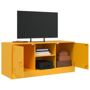 vidaXL Έπιπλο Τηλεόρασης Μουσταρδί Κίτρινο 99x39x44cm από Ατσάλι