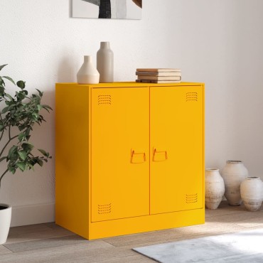 vidaXL Ντουλάπι Μουσταρδί 67x39x73cm από Ατσάλι 1 τεμ.