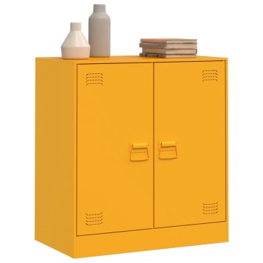 vidaXL Ντουλάπι Μουσταρδί 67x39x73cm από Ατσάλι 1 τεμ.