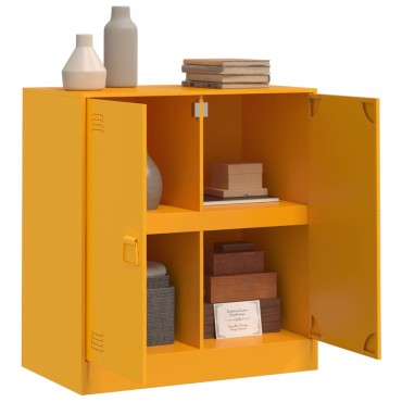 vidaXL Ντουλάπι Μουσταρδί 67x39x73cm από Ατσάλι 1 τεμ.