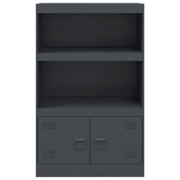 vidaXL Μπουφές Ανθρακί 67x39x107cm από Ατσάλι 1 τεμ.