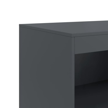 vidaXL Μπουφές Ανθρακί 67x39x107cm από Ατσάλι 1 τεμ.