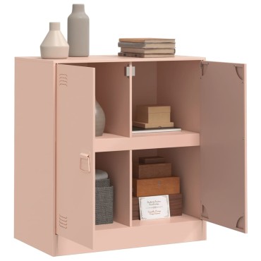 vidaXL Ντουλάπι Ροζ 67x39x73cm από Ατσάλι 1 τεμ.