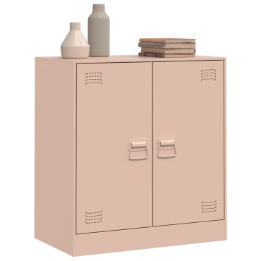 vidaXL Ντουλάπι Ροζ 67x39x73cm από Ατσάλι 1 τεμ.