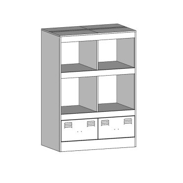 vidaXL Ραφιέρα Ροζ 67x39x95cm από Ατσάλι 1 τεμ.