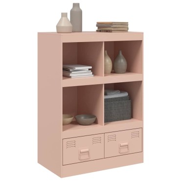 vidaXL Ραφιέρα Ροζ 67x39x95cm από Ατσάλι 1 τεμ.