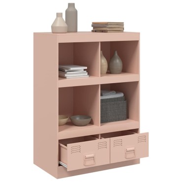 vidaXL Ραφιέρα Ροζ 67x39x95cm από Ατσάλι 1 τεμ.