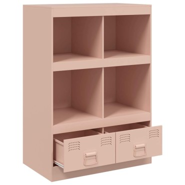 vidaXL Ραφιέρα Ροζ 67x39x95cm από Ατσάλι 1 τεμ.