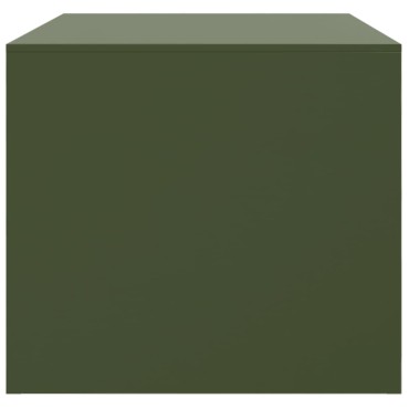 vidaXL Τραπεζάκι Σαλονιού Πράσινο Λαδί 67x50x44cm από Ατσάλι 1 τεμ.
