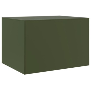 vidaXL Τραπεζάκι Σαλονιού Πράσινο Λαδί 67x50x44cm από Ατσάλι 1 τεμ.