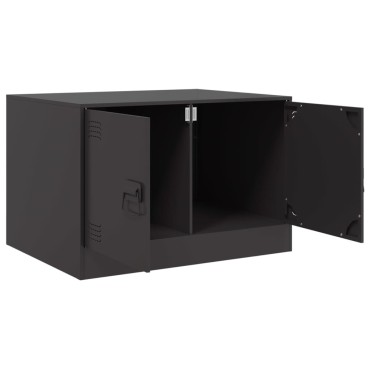vidaXL Τραπεζάκι Σαλονιού Μαύρο 67x50x44cm από Ατσάλι 1 τεμ.