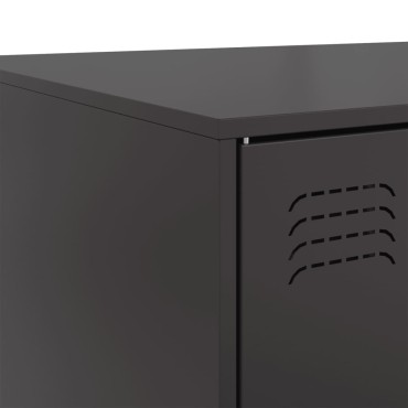 vidaXL Τραπεζάκι Σαλονιού Μαύρο 67x50x44cm από Ατσάλι 1 τεμ.