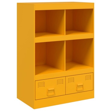 vidaXL Ραφιέρα Μουσταρδί 67x39x95cm από Ατσάλι 1 τεμ.
