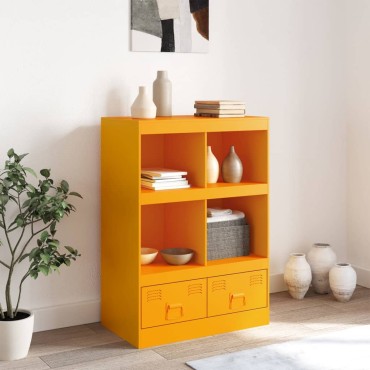 vidaXL Ραφιέρα Μουσταρδί 67x39x95cm από Ατσάλι 1 τεμ.