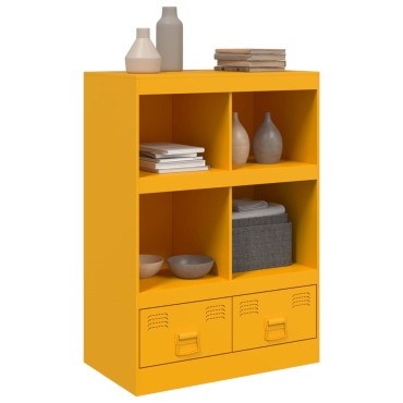 vidaXL Ραφιέρα Μουσταρδί 67x39x95cm από Ατσάλι 1 τεμ.