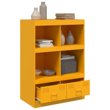 vidaXL Ραφιέρα Μουσταρδί 67x39x95cm από Ατσάλι 1 τεμ.