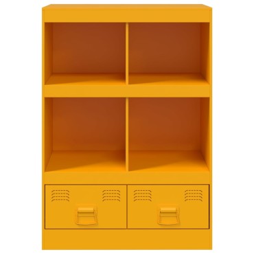 vidaXL Ραφιέρα Μουσταρδί 67x39x95cm από Ατσάλι 1 τεμ.