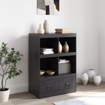 vidaXL Ντουλάπι Μαύρο 67x39x95cm από Ατσάλι 1 τεμ.