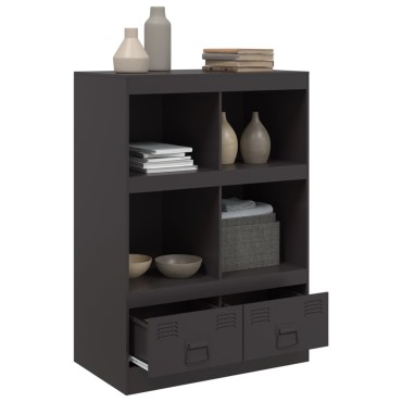 vidaXL Ντουλάπι Μαύρο 67x39x95cm από Ατσάλι 1 τεμ.