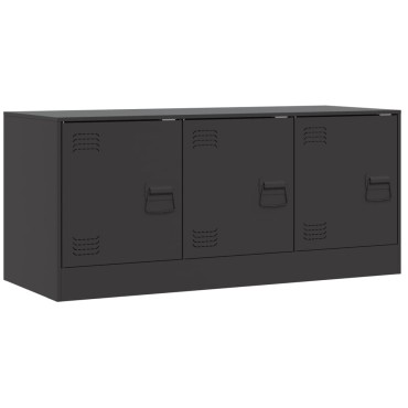 vidaXL Έπιπλο Τηλεόρασης Μαύρο 99x39x44cm από Ατσάλι