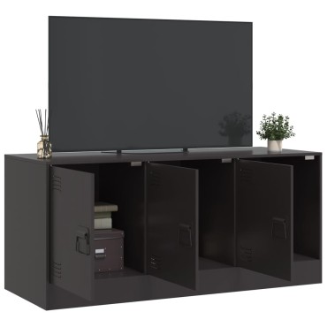 vidaXL Έπιπλο Τηλεόρασης Μαύρο 99x39x44cm από Ατσάλι