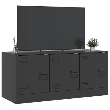 vidaXL Έπιπλο Τηλεόρασης Μαύρο 99x39x44cm από Ατσάλι