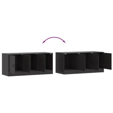 vidaXL Έπιπλο Τηλεόρασης Μαύρο 99x39x44cm από Ατσάλι