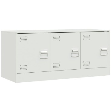 vidaXL Έπιπλο Τηλεόρασης Λευκό 99x39x44cm από Ατσάλι