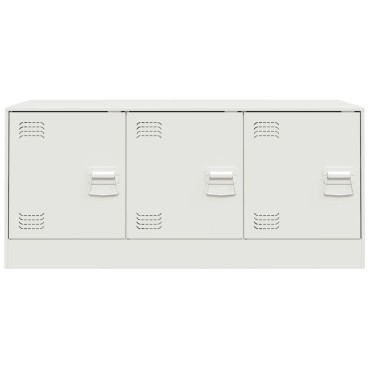 vidaXL Έπιπλο Τηλεόρασης Λευκό 99x39x44cm από Ατσάλι