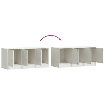 vidaXL Έπιπλο Τηλεόρασης Λευκό 99x39x44cm από Ατσάλι
