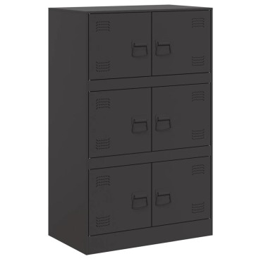 vidaXL Ντουλάπι Μαύρο 67x39x107cm από Ατσάλι 1 τεμ.