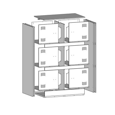vidaXL Ντουλάπι Μαύρο 67x39x107cm από Ατσάλι 1 τεμ.