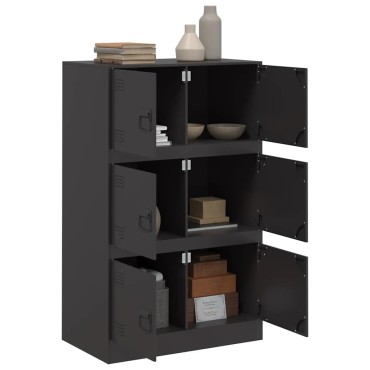 vidaXL Ντουλάπι Μαύρο 67x39x107cm από Ατσάλι 1 τεμ.