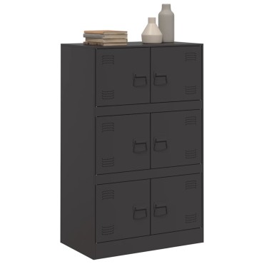 vidaXL Ντουλάπι Μαύρο 67x39x107cm από Ατσάλι 1 τεμ.