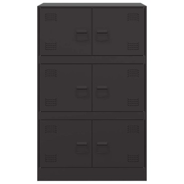 vidaXL Ντουλάπι Μαύρο 67x39x107cm από Ατσάλι 1 τεμ.
