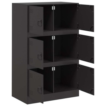 vidaXL Ντουλάπι Μαύρο 67x39x107cm από Ατσάλι 1 τεμ.