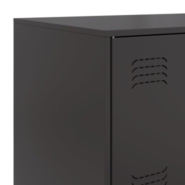 vidaXL Ντουλάπι Μαύρο 67x39x107cm από Ατσάλι 1 τεμ.