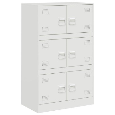 vidaXL Μπουφές Λευκός 67x39x107cm από Ατσάλι 1 τεμ.