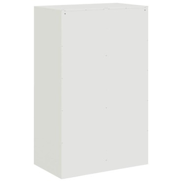 vidaXL Μπουφές Λευκός 67x39x107cm από Ατσάλι 1 τεμ.