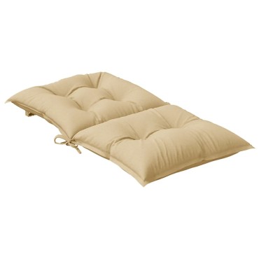 vidaXL Μαξιλάρια Καρέκλας με Πλάτη 2 τεμ. Μπεζ 100x50x7cm Ύφασμα