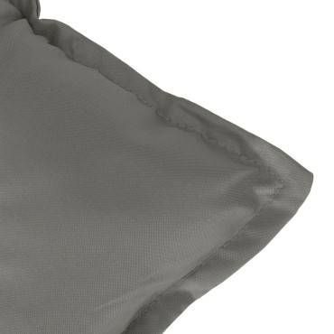 vidaXL Μαξιλάρια Καρέκλας με Πλάτη 2 τεμ. Σκ. Γκρι 120x50x7cm Ύφασμα