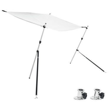 vidaXL Επέκταση Σκιάστρου Σχήμα Τ Λευκή 174x205x(115-194) εκ.