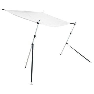 vidaXL Επέκταση Σκιάστρου Σχήμα Τ Λευκή 174x205x(115-194) εκ.